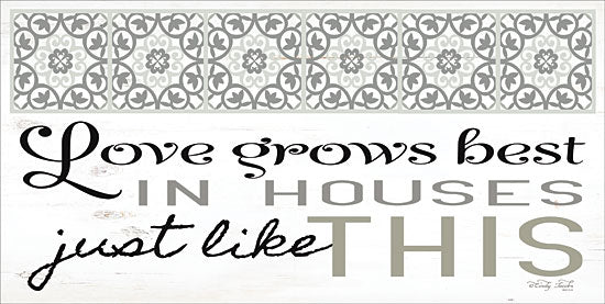 Cindy Jacobs CIN1183 - Love Grows Best Black and White, Tiles, Love, Houses from Penny Lane