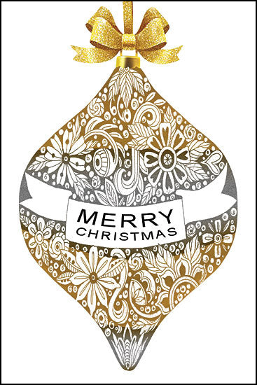 Cindy Jacobs CIN1307 - Merry Christmas Ornament Silver and Gold, Ornaments, Holidays, Merry Christmas from Penny Lane