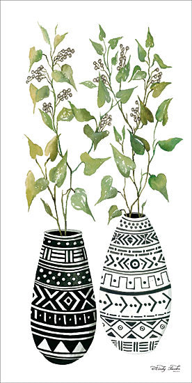 Cindy Jacobs CIN1402 - CIN1402 - Mud Cloth Vase IV    - 12x24 Mud Cloth Vase, Southwestern, Plants, Black & White from Penny Lane