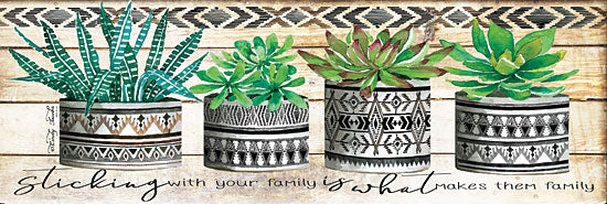 Cindy Jacobs CIN1408 - Sticking with Your Family Succulents, Cactus, Family, Southwestern, Pots, Mud Cloth from Penny Lane