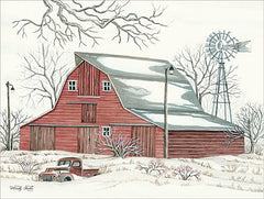 CIN1419 - Winter Barn with Pickup Truck - 16x12