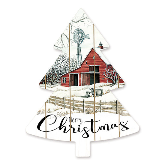Cindy Jacobs CIN1480TREE - Barn Merry Christmas   Holidays, Barn, Farm, Cows, Merry Christmas, Snow, Winter, Christmas Trees from Penny Lane