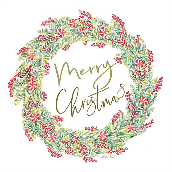Cindy Jacobs CIN1601 - Candy Cane Wreath - 12x12 Holidays, Candy Cane, Wreath, Merry Christmas from Penny Lane
