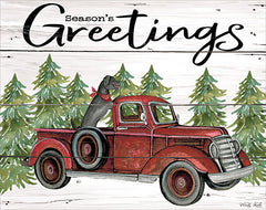 CIN1647 - Season's Greetings Red Truck - 16x12