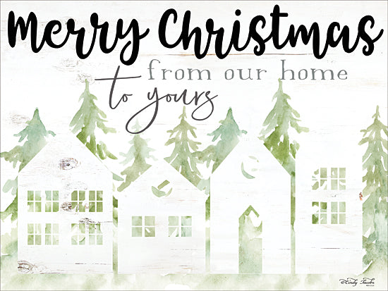 Cindy Jacobs CIN1655 - CIN1655 - From Our Home - 16x12 Holidays, Houses, Home, Calligraphy, Merry Christmas from Penny Lane