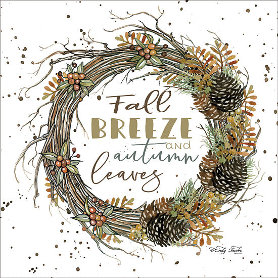 Cindy Jacobs CIN1673 - CIN1673 - Fall Breeze Wreath - 12x12 Grapevine Wreath, Pinecones, Autumn, Wreath from Penny Lane