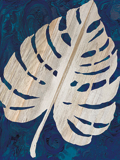 Cindy Jacobs CIN1676 - CIN1676 - Monstera Navy - 12x16 Monstera, Palm Leaf, Navy and Cream, Coastal from Penny Lane