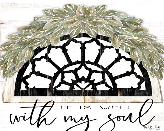 Cindy Jacobs CIN1680 - CIN1680 - With My Soul - 16x12 Well With My Soul, Arch, Greenery, Calligraphy, Rod Iron, Shiplap from Penny Lane