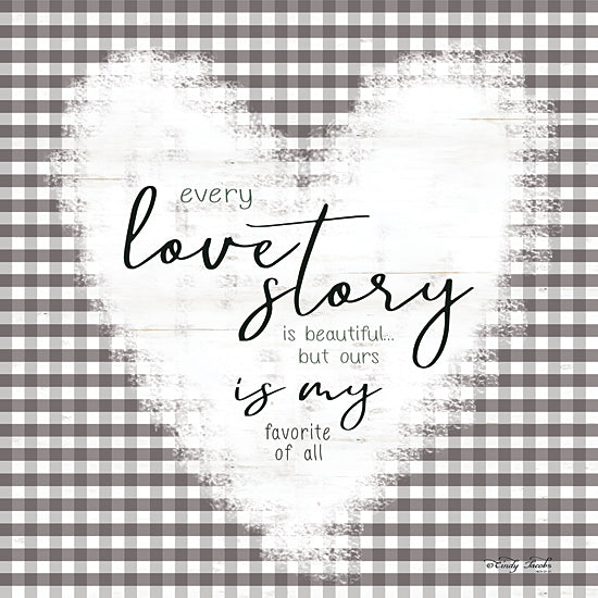 Cindy Jacobs CIN1683 - CIN1683 - Love Story - 12x12 Love Story, Love, Wedding, Couples, Marriage, Heart, Gingham from Penny Lane