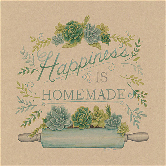 Deb Strain DS11610 - Happiness is Homemade - Happiness, Succulents, Rolling Pin, Greenery from Penny Lane Publishing