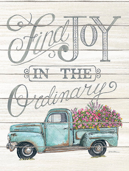 Deb Strain DS1662 - Find Joy in the Ordinary - Truck, Flowers, Shiplap, Farm from Penny Lane Publishing