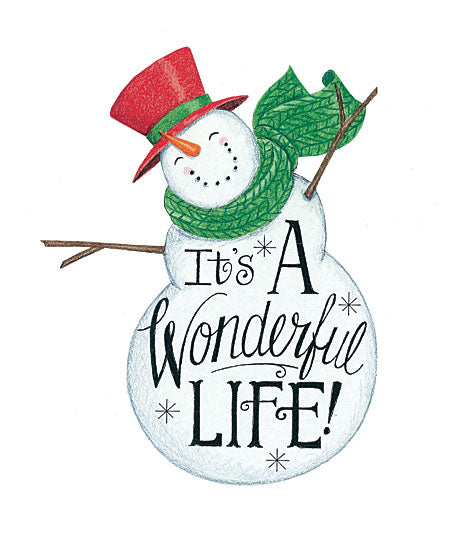 Deb Strain DS1721 - It's a Wonderful Life Snowman - 12x16 Snowman, It's a Wonderful Life from Penny Lane