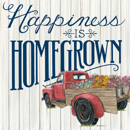Deb Strain DS1728 - Happiness is Homegrown Truck, Flowers, Happiness, Homegrown, Shiplap from Penny Lane