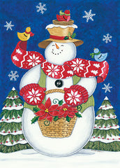 DS1729 - Snowman with Poinsettias