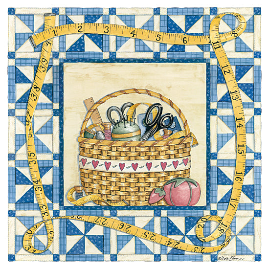 Deb Strain DS1817 - DS1817 - Quilt Basket - 12x12 Sewing, Sewing Basket, Ruler, Sewing Icons from Penny Lane