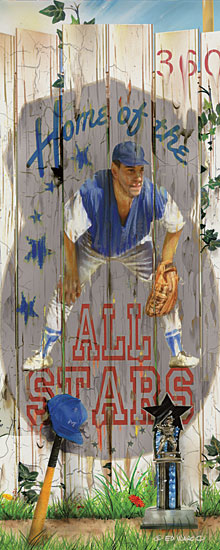 Ed Wargo ED372 - Baseball All Stars - Baseball, Fence, Baseball Player, All Stars from Penny Lane Publishing