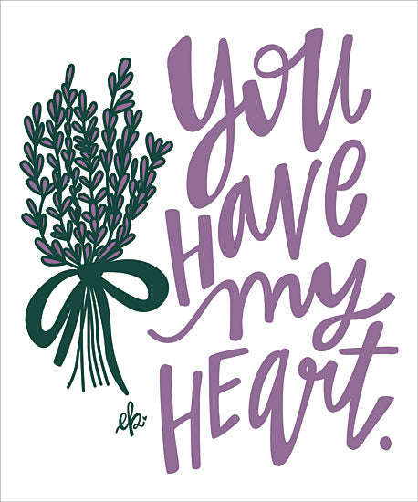 Erin Barrett FTL249 - FTL249 - Lilac You  Have My Heart - 12x12 You Have My Heart, Lilacs, Herb, Signs from Penny Lane
