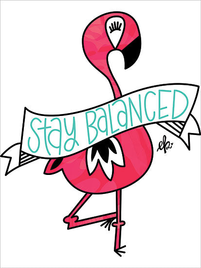 Erin Barrett FTL259 - FTL259 - Flamingo Stay Balanced - 12x16 Stay Balanced, Flamingo, Triptych from Penny Lane