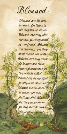 Gail Eads GE118 - Blessed Bless are the Poor, Bible Verse, Trees, Blessed from Penny Lane