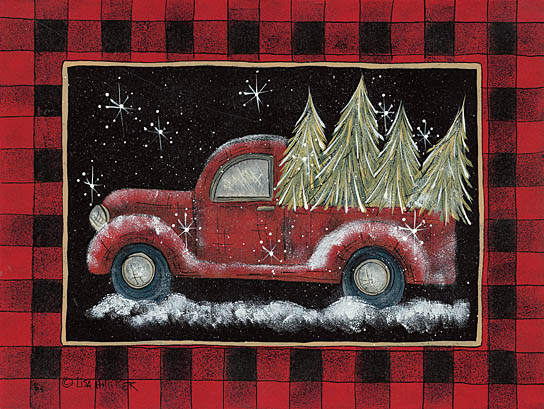 Lisa Hilliker HILL679 - Christmas Trees for Sale - Truck, Christmas Tree, Plaid, Snow from Penny Lane Publishing
