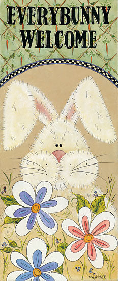 Lisa Hilliker HILL709 - HILL709 - Every Bunny Welcome - 8x20 Welcome, Bunny, Rabbit, Easter, Spring, Flowers, Signs from Penny Lane