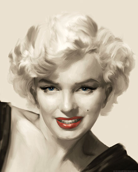 JG Studios JGS107 - JGS107 - The Look Red Lips II - 12x16 Marilyn Monroe, Famous Icon, Icon, Pinup Girl, Nostalgia, Photography from Penny Lane