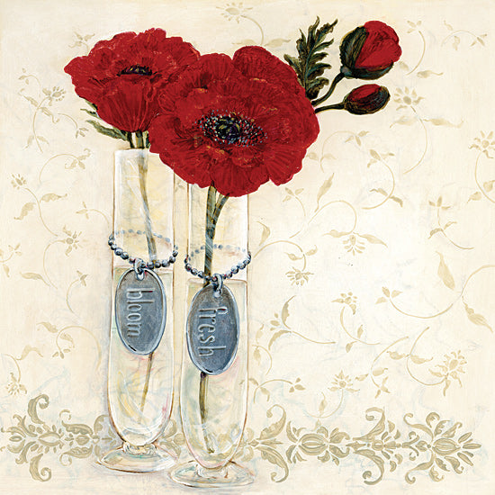 JG Studios JGS148 - JGS148 - Inspired Red - 12x12 Flowers, Glass Vase, Inspired Words, Poppies from Penny Lane