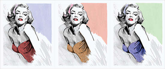 JG Studios JGS168 - JGS168 - Three Faces of Marilyn - 20x8 Marilyn Monroe, 1950s, Nostalgia, Figurative, Icon, Triptych from Penny Lane