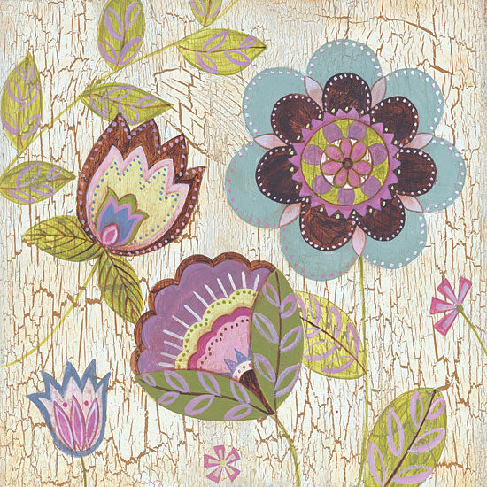 JG Studios JGS235 - JGS235 - Tribeca II - 12x12 Flowers, Wood Background, Abstract from Penny Lane