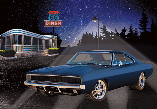 JG Studios JGS252 - JGS252 - 66 Muscle - 18x12 Muscle Car, Classic Cars, Route 66, Diner, Stars, Nostalgia from Penny Lane