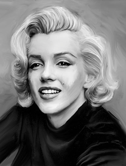 JG Studios JGS257 - JGS257 - Smile - 12x16 Marilyn Monroe, Iconic, Black & White, Nostalgia, Pinup Girl from Penny Lane
