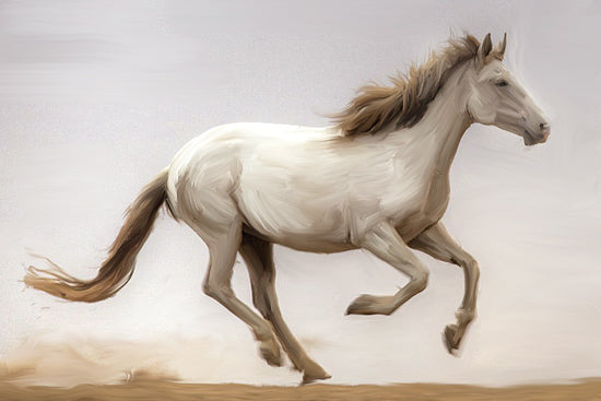 JG Studios JGS269 - JGS269 - Against the Wind - 18x12 Horse, Galloping, Field, Portrait from Penny Lane