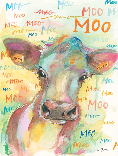 Jessica Mingo JM179 - Country Cow - 12x16 Cow, Moo, Abstract from Penny Lane