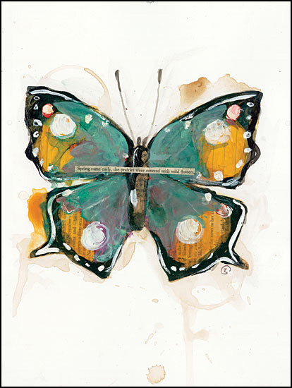 Jessica Mingo JM195 - Collage Butterfly - 12x16 Butterfly, Watercolor from Penny Lane