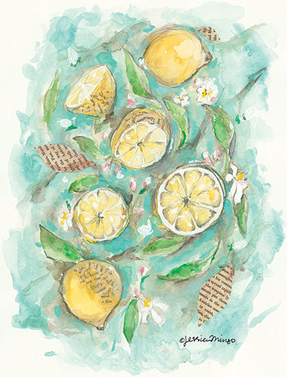 Jessica Mingo JM231 - JM231 - Make Lemonade - 12x16 Abstract, Lemon, Lemon Slices from Penny Lane