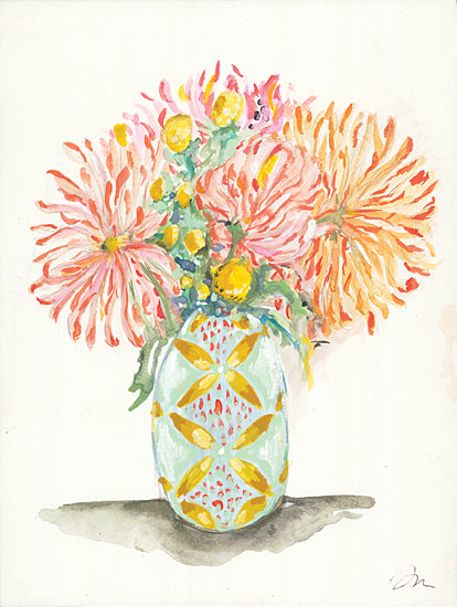 Jessica Mingo JM264 - JM264 - Chrysanthemums - 12x16 Chrysanthemums, Flowers, Abstract, Vase from Penny Lane