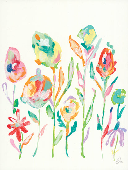 Jessica Mingo JM265 - JM265 - Mod Flowers I - 12x16 Flowers, Abstract, Contemporary from Penny Lane