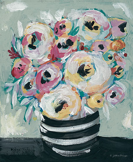 Jessica Mingo JM274 - JM274 - Symphony of Roses - 12x16 Abstract, Roses, Bouquet, Floral, Vase, Contemporary from Penny Lane