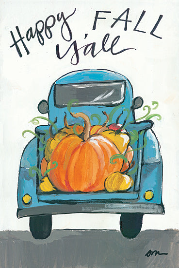 Jessica Mingo JM279 - JM279 - Happy Fall Y'all Truck - 12x18 Pumpkins, Truck, Fall, Signs, Typography from Penny Lane