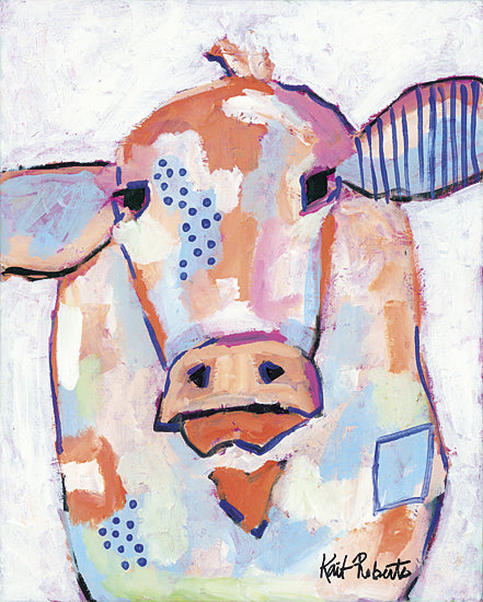 Kait Roberts KR120 - Moo Series: Bernadette - Cow, Patchwork, Modern, Colorful, Abstract from Penny Lane Publishing