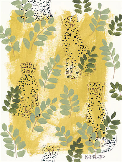Kait Roberts KR141 - Hello Cheetah - Green Cheetah, Green, Greenery, Abstract from Penny Lane