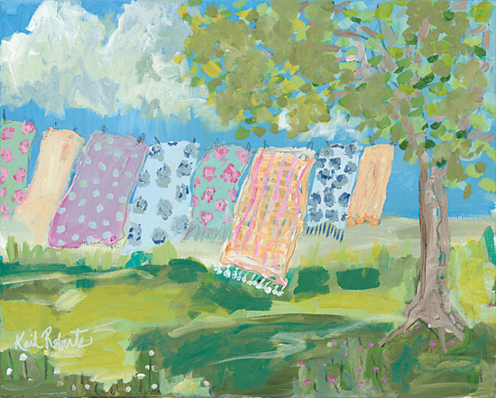 Kait Roberts KR158 - Laundry Day Abstract, Laundry, Blankets, Tree from Penny Lane