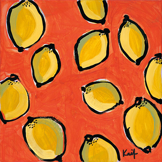Kait Roberts KR259 - Lemon Fresh Lemons, Fruit, Kitchen, Abstract from Penny Lane