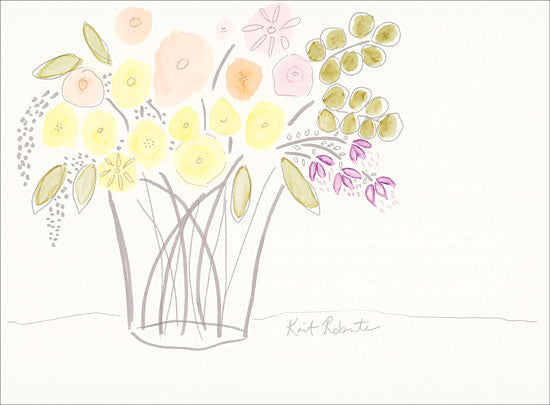 Kait Roberts KR297 - Picked from a Field in Kentucky - 16x12 Abstract, Flowers, Vase, Contemporary from Penny Lane