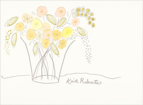 Kait Roberts KR298 - Miniature Blooms - 16x12 Abstract, Flowers, Vase, Contemporary from Penny Lane