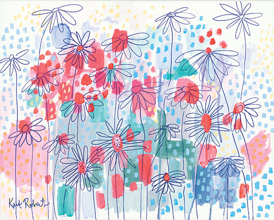 Kait Roberts KR315 - Sweet as a Daisy - 16x12 Abstract, Flowers, Wildflowers, Field from Penny Lane