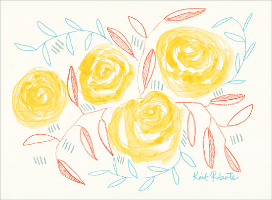 Kait Roberts KR328 - Lemoncello - 16x12 Abstract, Flowers, Yellow Flowers from Penny Lane