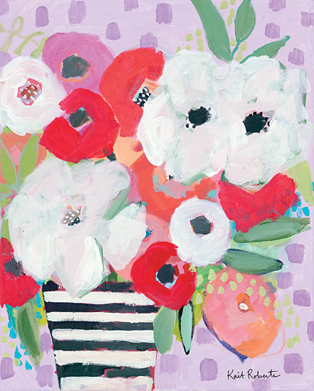 Kait Roberts KR346 - Last Breath of Summer - 12x16 Abstract, Flowers, Blooms, Vase from Penny Lane