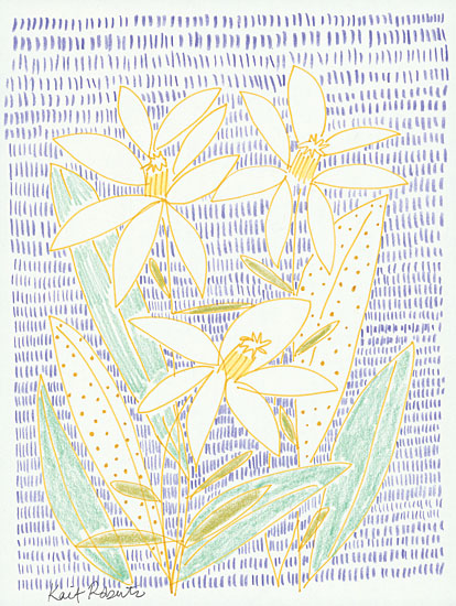 Kait Roberts KR384 - Dances with the Daffodils - 12x16 Abstract, Flowers, Blooms, Wildflowers, Patterns, White Flowers from Penny Lane