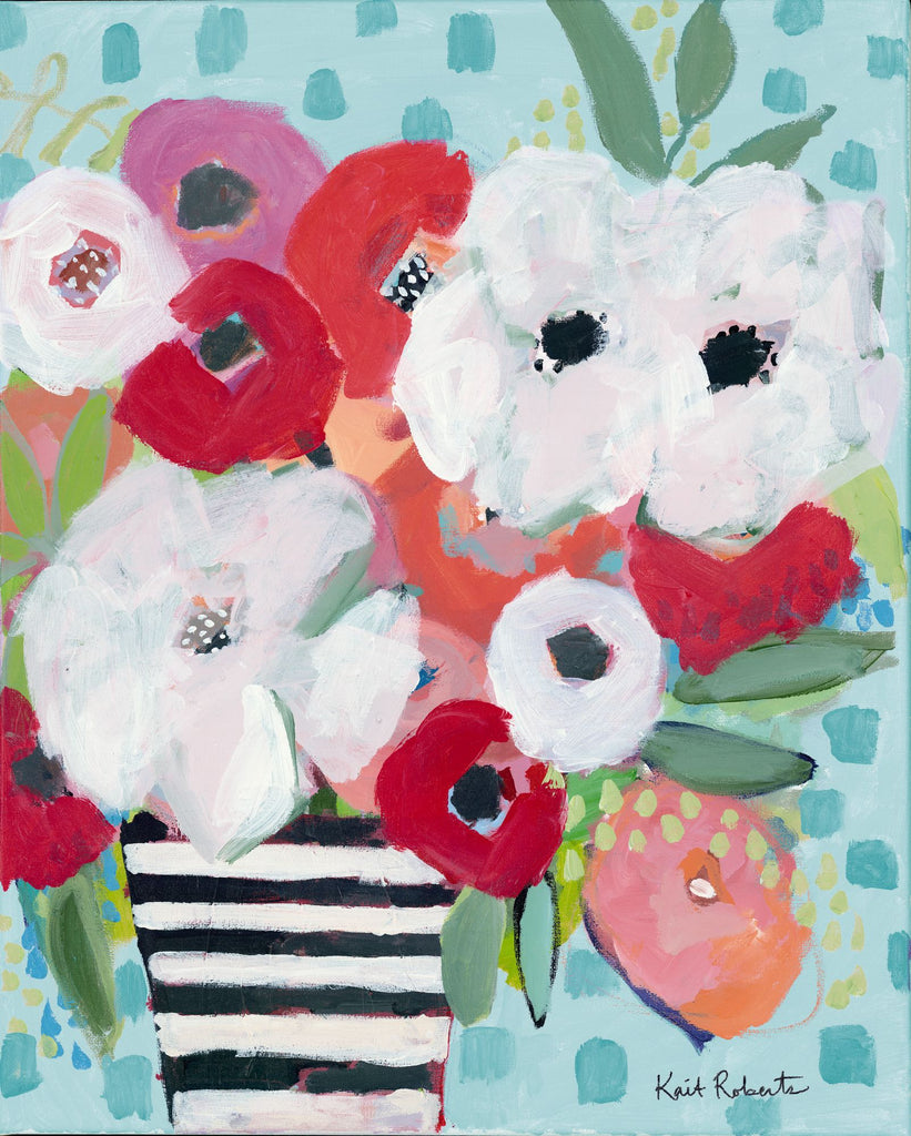 Kait Roberts KR401 - KR401 - Last Breath of Summer  - 12x16 Abstract, Flowers, Bouquet, Vase, Botanical from Penny Lane